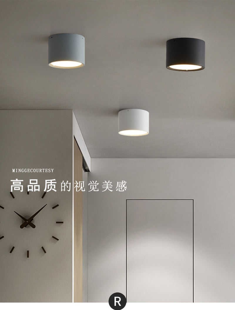 Nordic Surface Mounted Downlight Led Ceiling Light Home Living Room Round Simple Modern Xuanguang Aisle Lighting Corridor Light