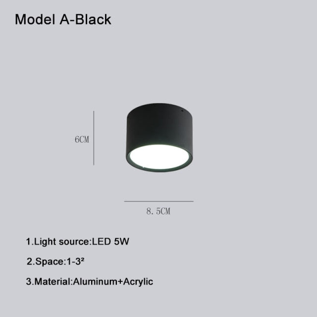 Nordic Surface Mounted Downlight Led Ceiling Light Home Living Room Round Simple Modern Xuanguang Aisle Lighting Corridor Light