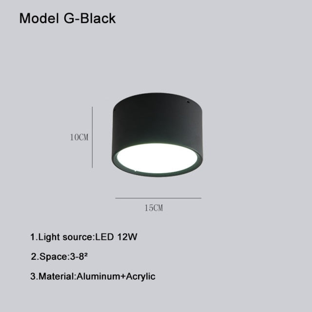 Nordic Surface Mounted Downlight Led Ceiling Light Home Living Room Round Simple Modern Xuanguang Aisle Lighting Corridor Light