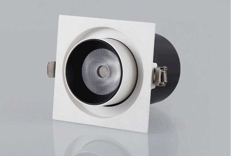 Dimmable Recessed Folding Rotation 360° LED Downlights 10W 15W 20W COB LED Ceiling Spot lights AC85~265V Background Painting Lamp