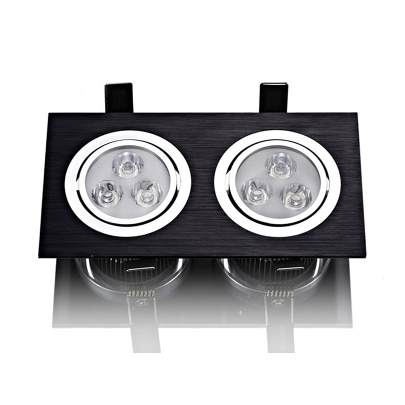 Square double led Ceiling dimmable Epistar 12W/20W/28W LED ceiling lamp Recessed Spot light AC110V-220V home renovation