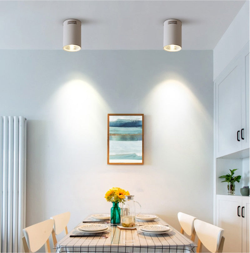 Dimmable COB LED Downlights 7W 9W 12W 15W LED Ceiling Spot Lights AC85-265V Warm Cold White LED Ceiling Lamps Indoor Lighting