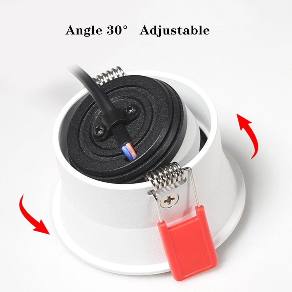 Anti Glare COB LED Downlight Spot Light Led 220V 110V Ceiling Recessed Lamp 18w 15w Down Light For Bedroom Kitchen Indoor Lights