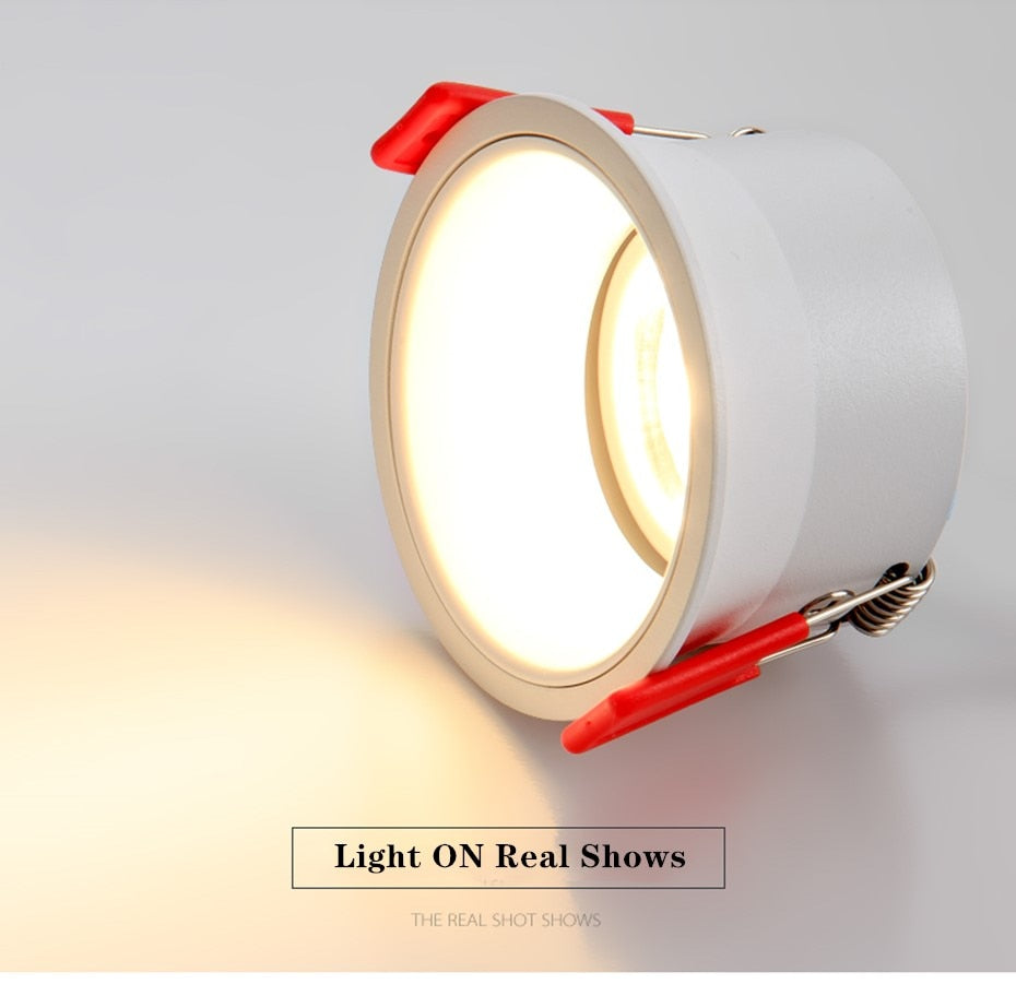 Anti Glare COB LED Downlight Spot Light Led 220V 110V Ceiling Recessed Lamp 18w 15w Down Light For Bedroom Kitchen Indoor Lights