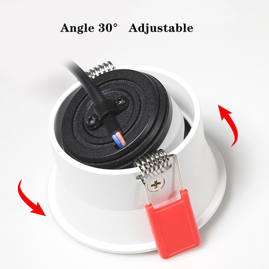 Anti Glare COB LED Downlight Spot Light Led 220V 110V Ceiling Recessed Lamp 18w 15w Down Light For Bedroom Kitchen Indoor Lights