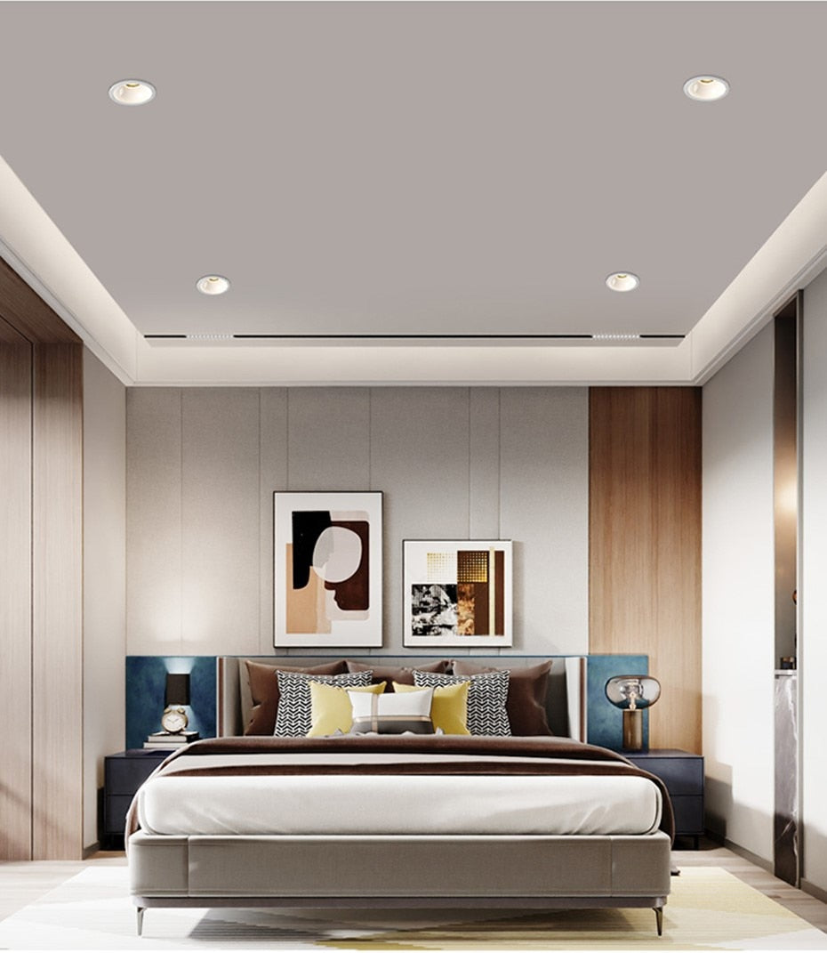 Anti Glare COB LED Downlight Spot Light Led 220V 110V Ceiling Recessed Lamp 18w 15w Down Light For Bedroom Kitchen Indoor Lights