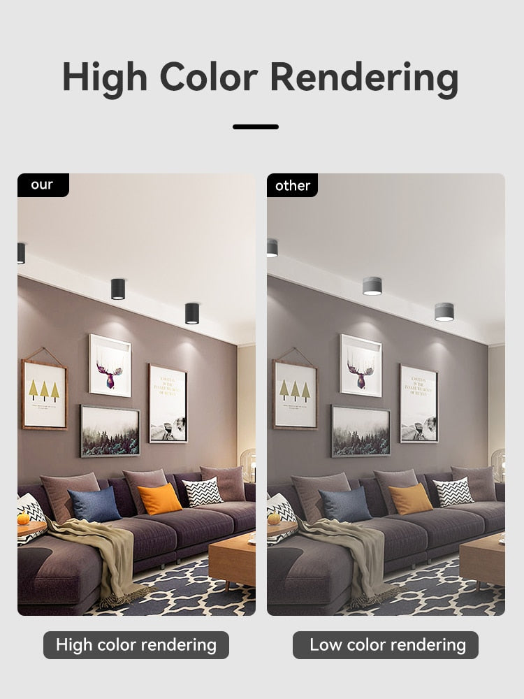 Led Down Light Foldable Spot LED Downlights Spotlight Lights 220V Ceiling 10/15/25W Surface Mounted Lamp Kitchen Indoor Lighti