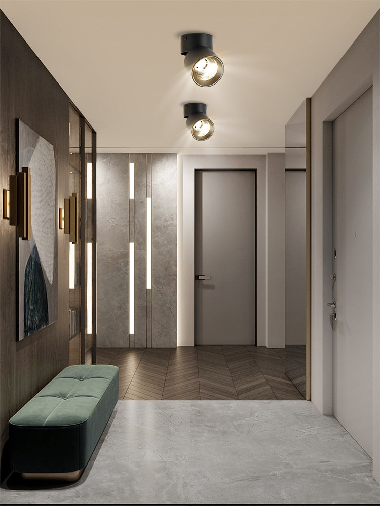 Led Down Light Foldable Spot LED Downlights Spotlight Lights 220V Ceiling 10/15/25W Surface Mounted Lamp Kitchen Indoor Lighti