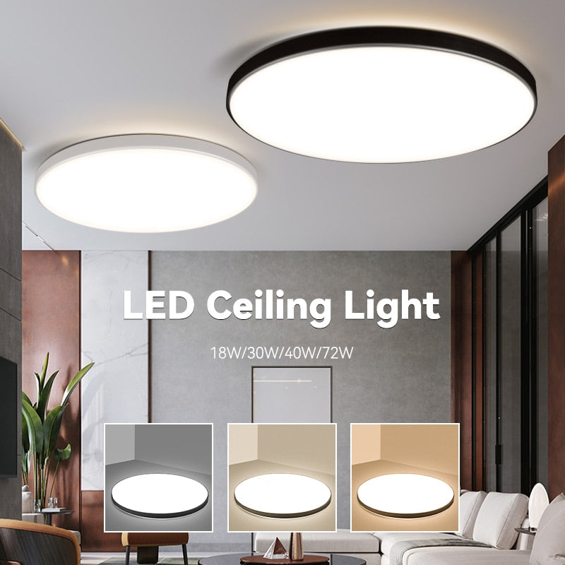 Led Ceiling Lamp 220V 72/40/30/18W Modern Indoor Lighting Fixture Ceiling Light for Living Room Bedroom Kitchen Led Panel Lights