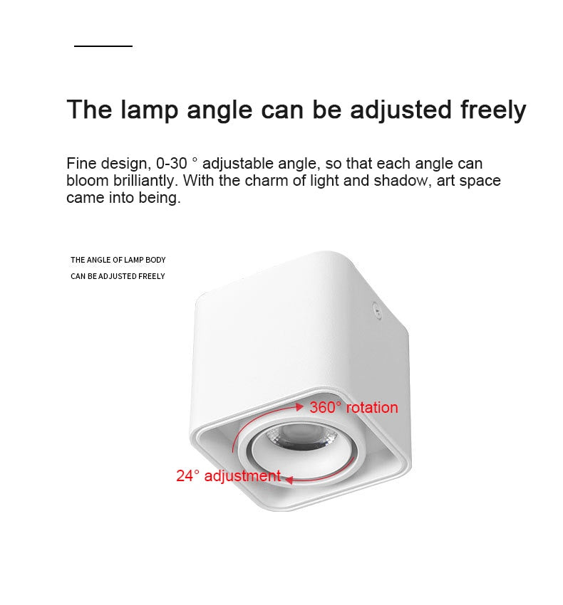 FLKL LED Downlight Ceiling Spotlights Living Lamp Nordic Lighting For Kitchen Aisle Spot Light Surface Mounted AC90-250V