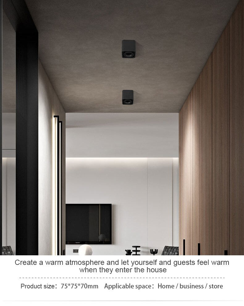 FLKL LED Downlight Ceiling Spotlights Living Lamp Nordic Lighting For Kitchen Aisle Spot Light Surface Mounted AC90-250V