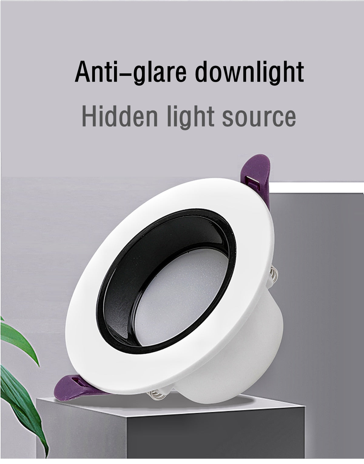 High CRI Deep Anti-glare Led Downlight Narrow Embedded Ultra-thin 9W 12W 18W 24W Led Ceiling Spotlight Aluminum Downlights