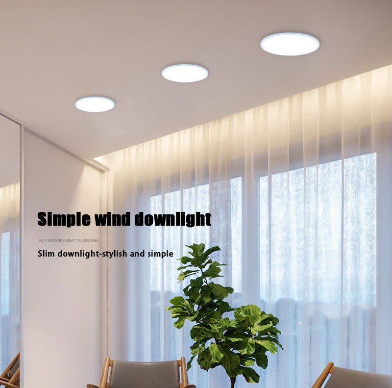 QIUBOSS LED Panel Lights 220V Led Recessed Downlight Ultra-thin Ceiling Lamps 5W 8W 30W Lighting Light 6000K for Bedroom Kitchen