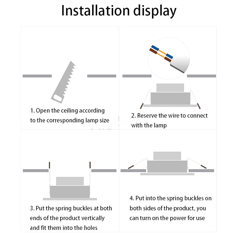 QIUBOSS LED Panel Lights 220V Led Recessed Downlight Ultra-thin Ceiling Lamps 5W 8W 30W Lighting Light 6000K for Bedroom Kitchen