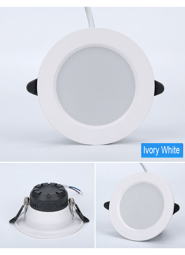Downlight 3colors in 1 Lamp Natural White/Warm/Cold 5w 2pcs/lot LED Spot Light Indoor Recessed Lamp AC 220V LED Spotlight