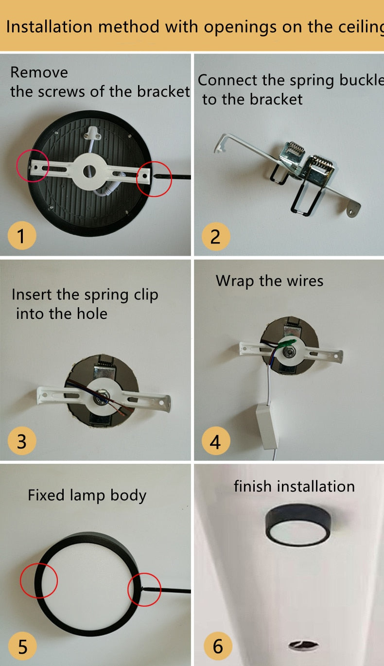 Led Downlights Spot Lamps 9W 12W 18W 24W Surface Mounted Ceiling Lights For Indoor Lighting Kitchen Room 110V/220V
