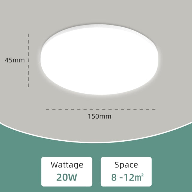 Ultra Thin LED Ceiling Lights For Living Room Modern Surface Mounted Led Panel Ceiling Lamps For Room Bedroom Lighting Fixture