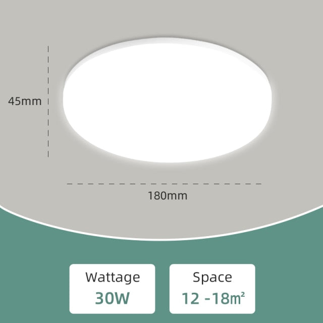 Ultra Thin LED Ceiling Lights For Living Room Modern Surface Mounted Led Panel Ceiling Lamps For Room Bedroom Lighting Fixture