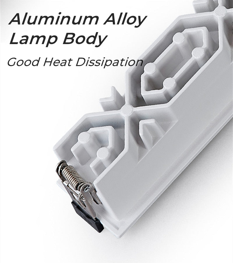 Modern LED Linear Downlights Recessed Anti-Glare Grille Ceiling Lamp AC85-265V Corridor Living Room Indoor Spot Lighting Fixture