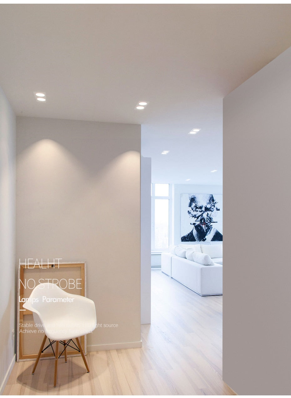 LED Downlights Anti Galre 2 Head Ceiling Spot Light 14W 24W 30W 40W for Kitchen Bedroom Living room AC110V 220V Frame Changeable