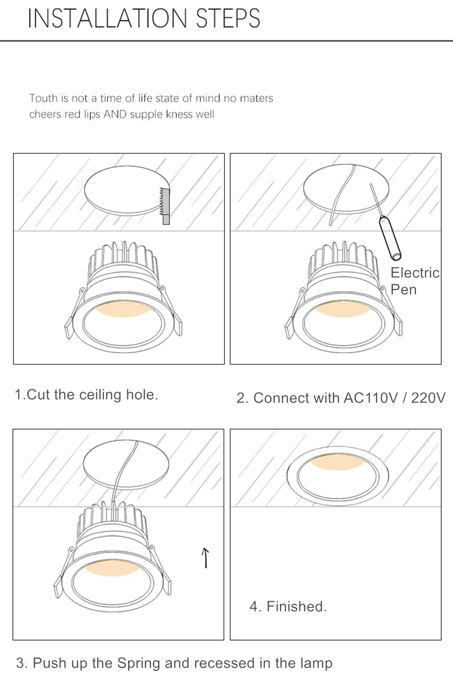 Frame Changeable LED Downlights Anti Galre Square Ceiling Spot Lights 7W 12W 15W 20W for Kitchen Bedroom Living room AC110V 220V