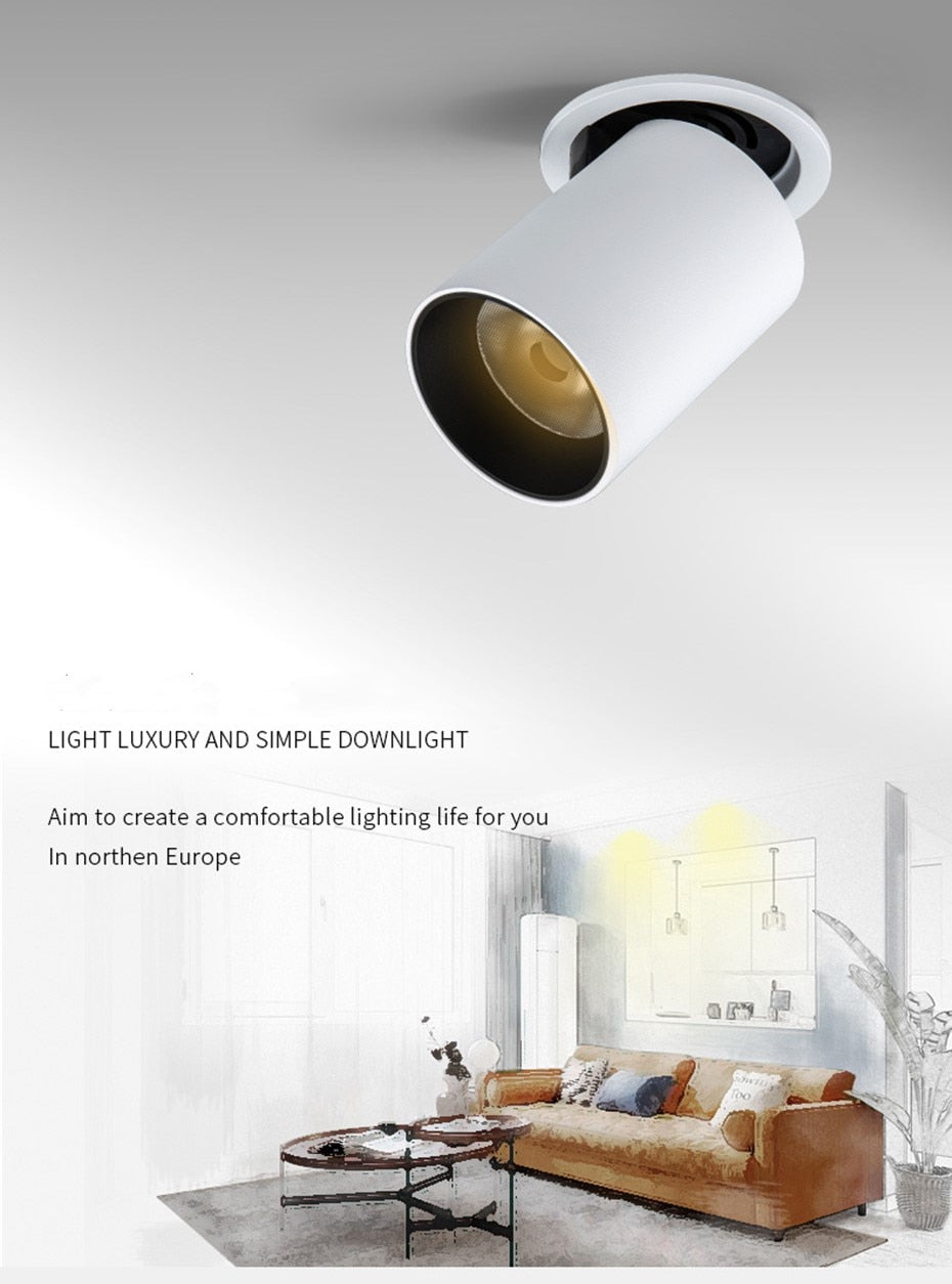 Anti Glare Led Downlight Ceiling Spot Light 7W 12W Dimmable LED Bulb AC85-265V Round Recessed lamp for indoor Lighting Fixtures