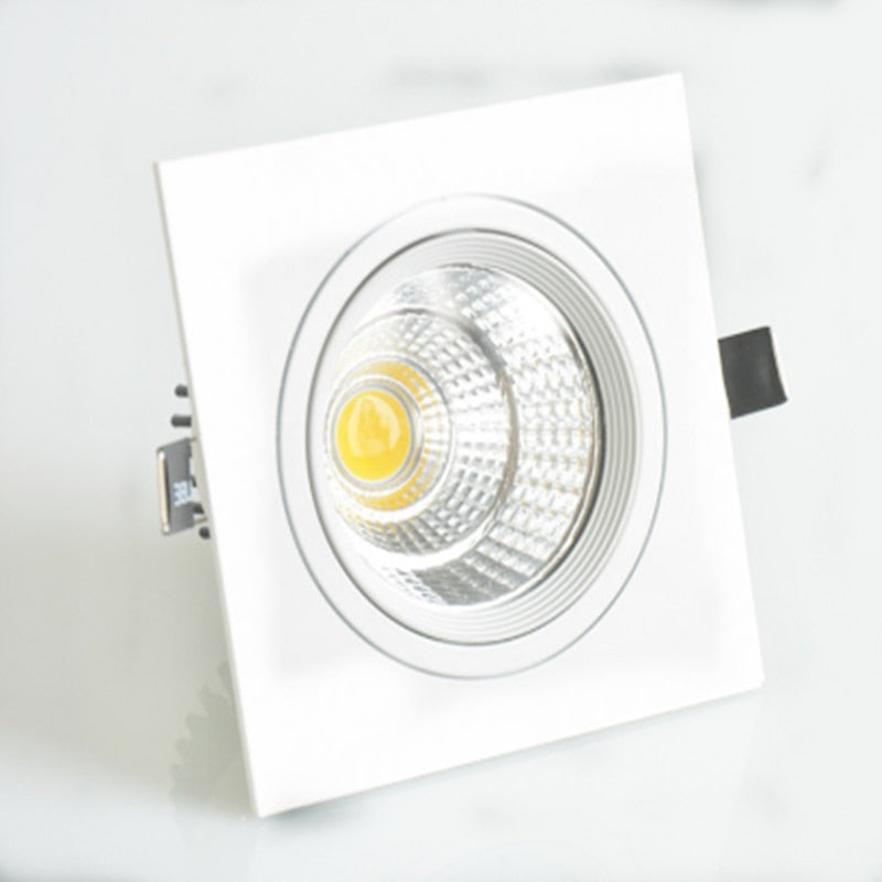 Recessed Square Dimmable LED Downlights 7W 9W 12W COB LED Ceiling Lamp AC85-265V Warm/Cold White LED Spot Lights Indoor Lighting