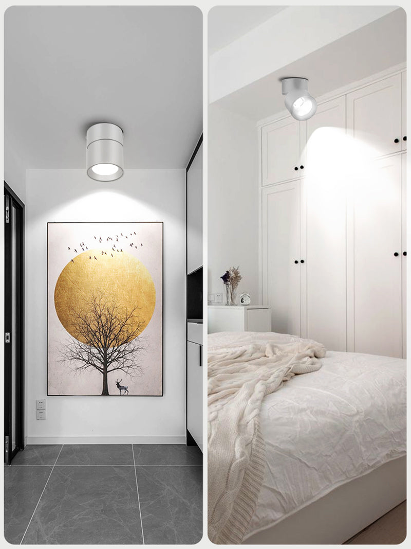 LED Surface Mounted Downlight Ceiling Spotlight Adjustable Angle Non-opening Ceiling Aisle Corridor Entrance Hallway Downlight