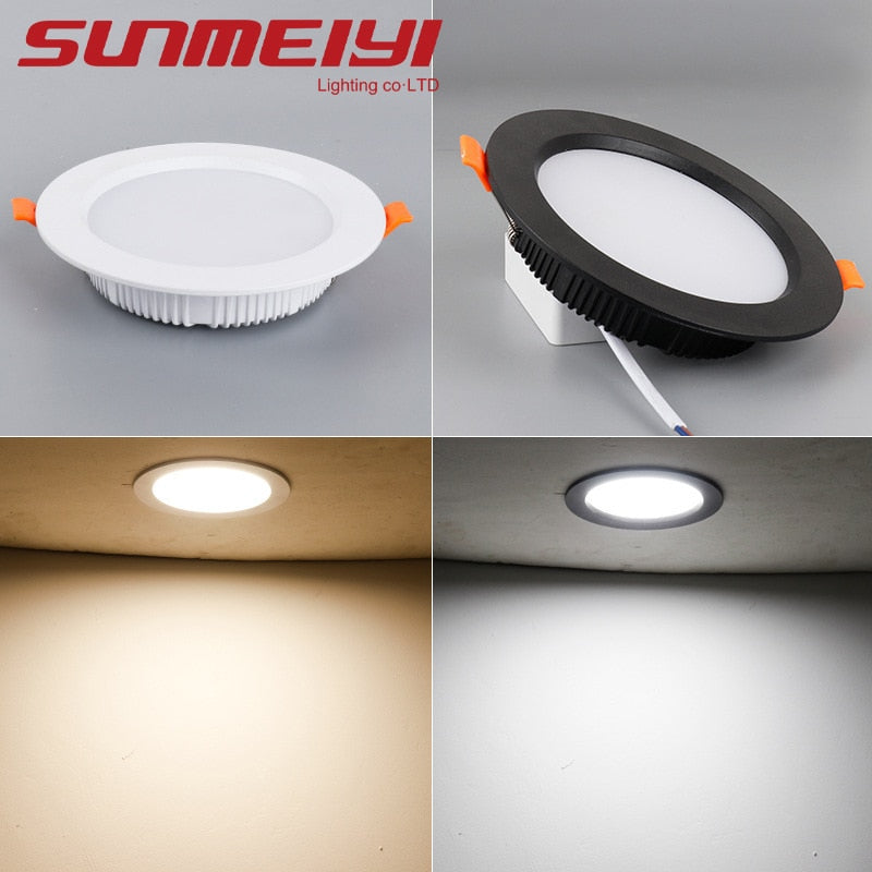 Led Downlight Recessed Indoor Led Ceiling Lamp 7W 9W 12W 15W AC220V Led Spot Lamp For Living Room Foyer Bar Counter Office