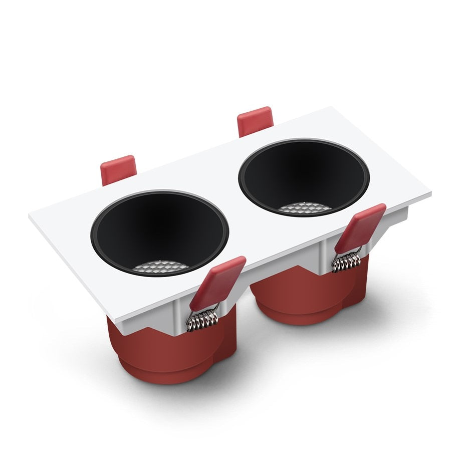 Dimmable Square Led Downlight Ceiling Spot Light 7w 15w 24w COB Ceiling Recessed Downlight AC85-265V Recessed Indoor Lightings