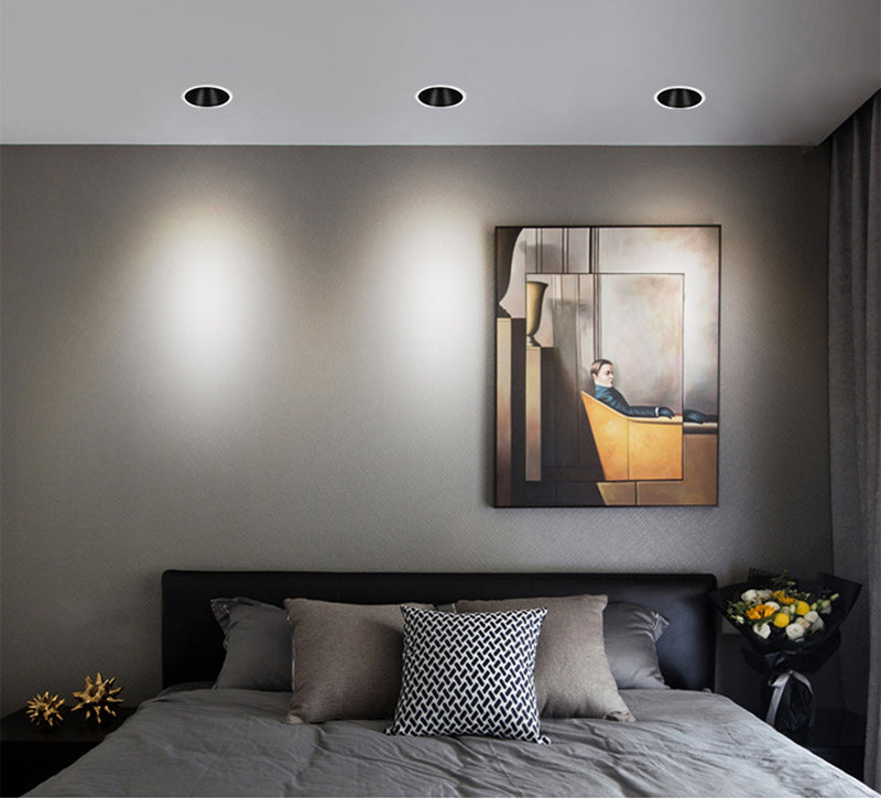 LED Recessed Anti Glare COB Downlights 7W/10W/12W /18W LED Ceiling Spot Lights AC85~265V Background Lamps Indoor Lighting