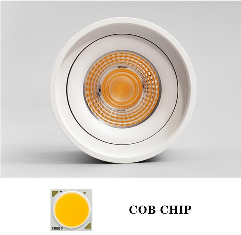 Dimmable round LED Downlights Surface Mounted COB 7W/9W/12W/15W/18W/20W LED Spot lights decoration Ceiling Lamp AC85- 265V