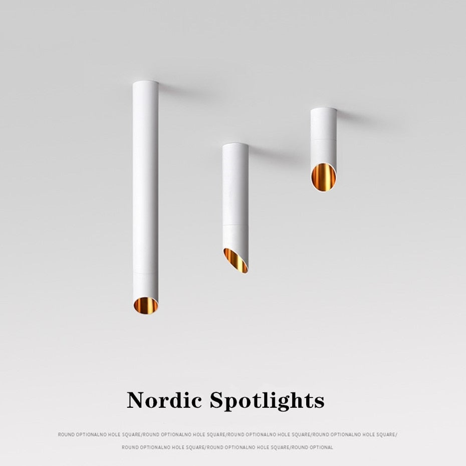 Long Tube Surface Mounted Led Downlight 7W Led Spot Modern Aluminum Spot Light Indoor Living Room Kitchen Store Ceiling Lamp