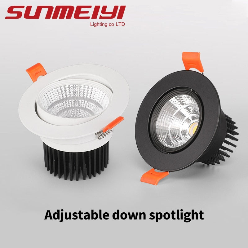 Led Downlight COB Ceiling Spot Light 12W 15W Ceiling Recessed Round Ceiling Lamp AC 220V-240V Indoor Lighting