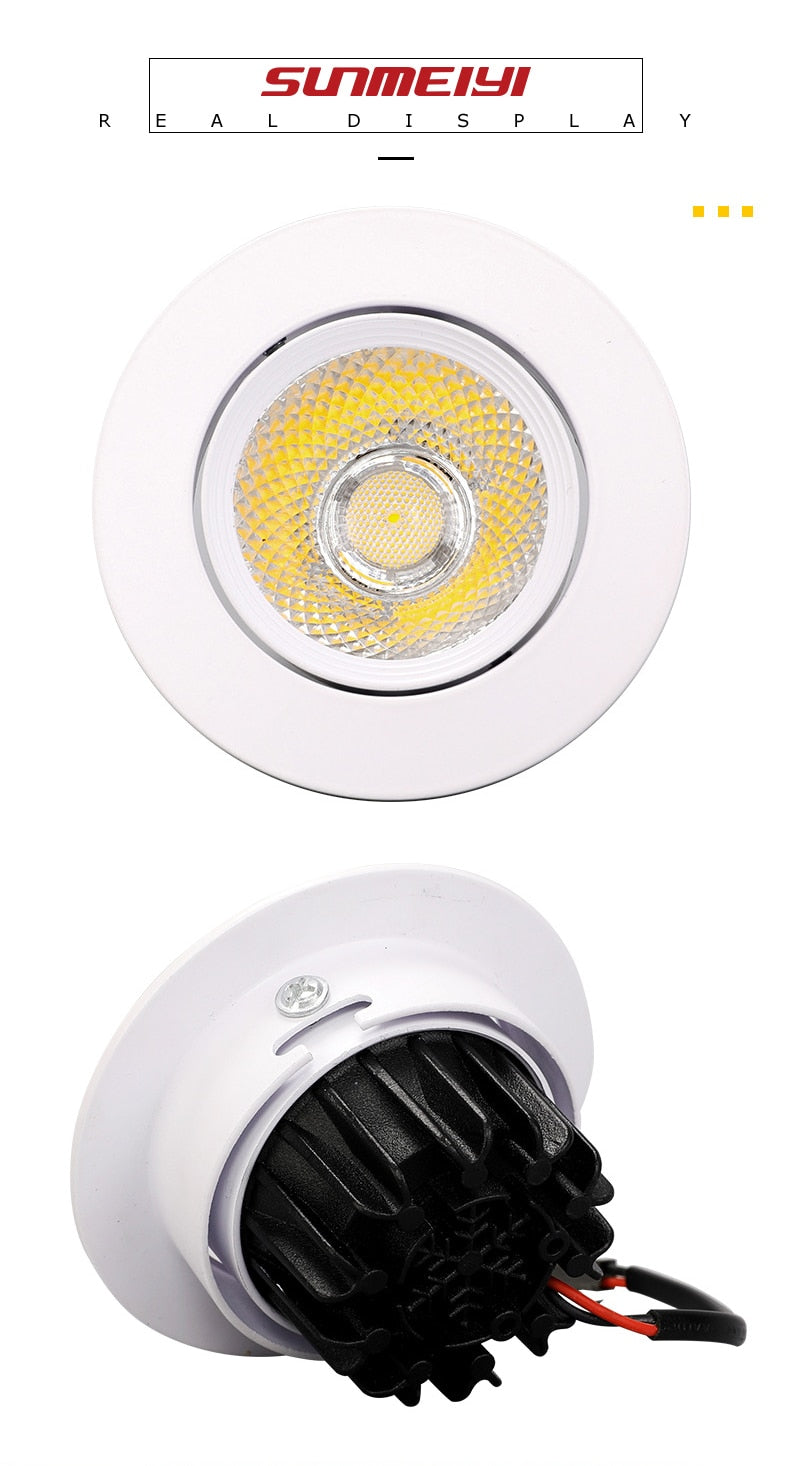 Led Downlight COB Ceiling Spot Light 12W 15W Ceiling Recessed Round Ceiling Lamp AC 220V-240V Indoor Lighting