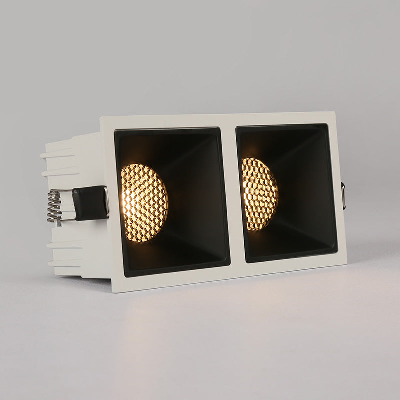 Aisilan LED Embedded Ceiling Spotlight Square Downlight Grille Honeycomb Anti-glare Recessed Light For Indoor Living Room