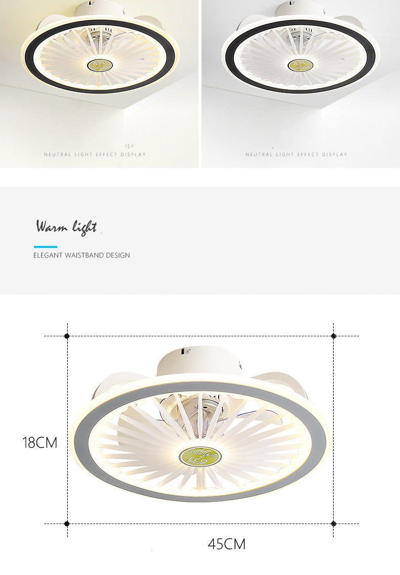 Remote control LED ceiling fan modern lamp with lamp remote control fan 50cm bedroom decoration application accessories