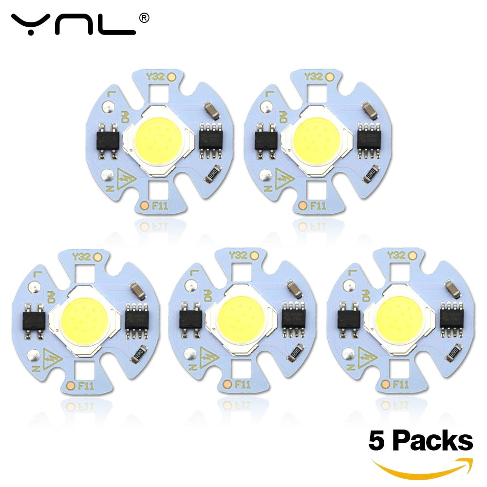 Lampada Smart IC LED COB Chip 3W 5W 7W 9W 220V Y32 5Pcs For DIY LED Light Bulb Downlight Spotlight Need Not Lighting Transformer
