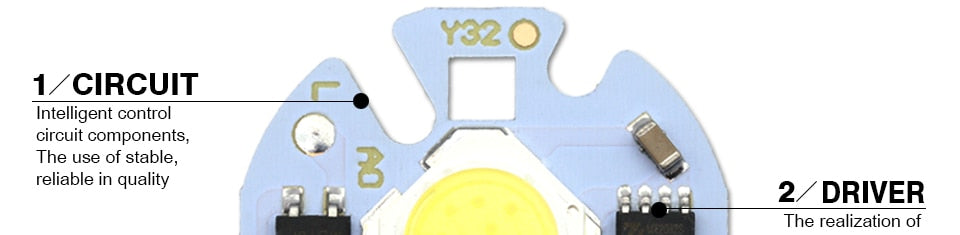 Lampada Smart IC LED COB Chip 3W 5W 7W 9W 220V Y32 5Pcs For DIY LED Light Bulb Downlight Spotlight Need Not Lighting Transformer