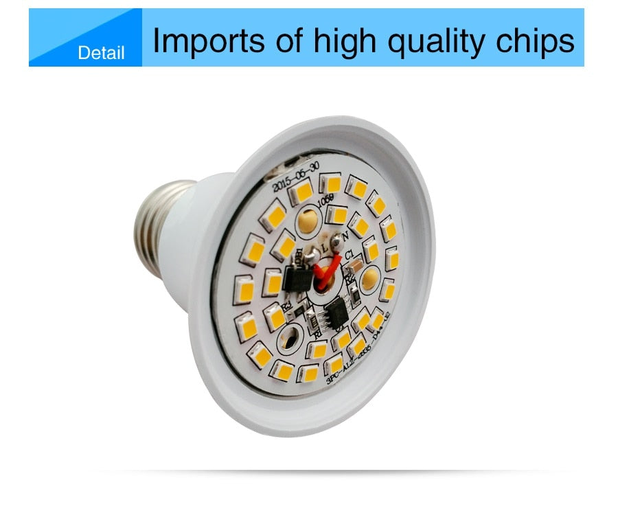 LED Bulb Lamps E27 B22 Lampada Lampe Bombilla Lamparas Bedroom Reading Downlight 6W 9W 12W 15W 18W 110V 220V Cold White Warm