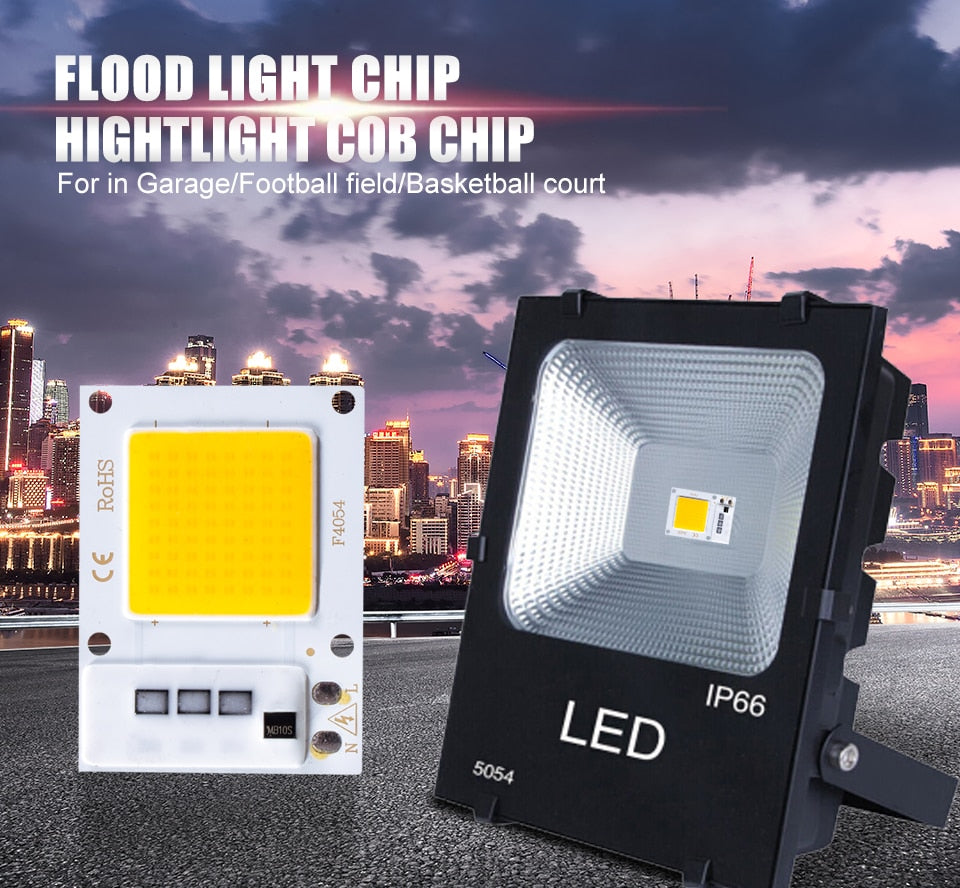 COB LED Lamp Chip AC 110V 220V 10W 20W 30W 50W LED Beads Lamp Box No Need Driver for Flood Light Spotlight Downlight Lighting