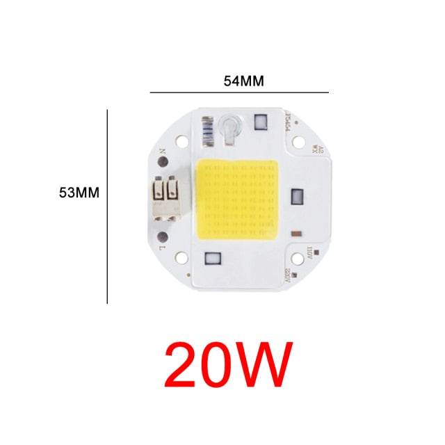 COB LED Lamp Chip AC 110V 220V 10W 20W 30W 50W LED Beads Lamp Box No Need Driver for Flood Light Spotlight Downlight Lighting