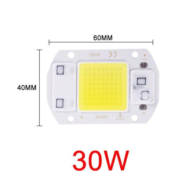 COB LED Lamp Chip AC 110V 220V 10W 20W 30W 50W LED Beads Lamp Box No Need Driver for Flood Light Spotlight Downlight Lighting