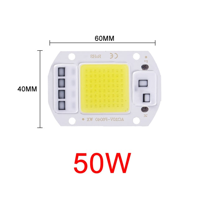 COB LED Lamp Chip AC 110V 220V 10W 20W 30W 50W LED Beads Lamp Box No Need Driver for Flood Light Spotlight Downlight Lighting