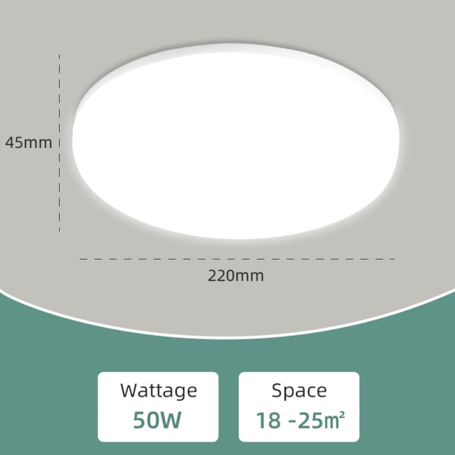 LED Panel Light 15W 20W 40W 50W Surface Ceiling Downlight AC165-265V Round Ceiling Lamp For Indoor Home Lighting Kitchen Bedroom