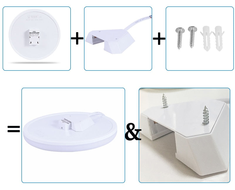 LED Panel Light 50W 30W 20W Led Ceiling Lights Lamp Surface Mounted 220V Round Downlight For Indoor Home Living Room Lighting