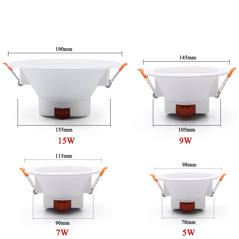 Smart Led Downlight RGB Recessed Round Spotlight Smart Home Tuya WiFi Dimmable Indoor lights Fixture 5W/7W/9W/15W CW+WW+RGB