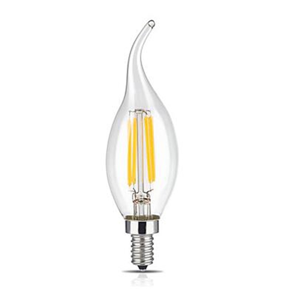 LED Bulb E14 4W/6W Dimmable Edison Retro Filament Candle Light AC220V C35 10pcs Warm/Cold White 360 Degree Energy Saving Lamp