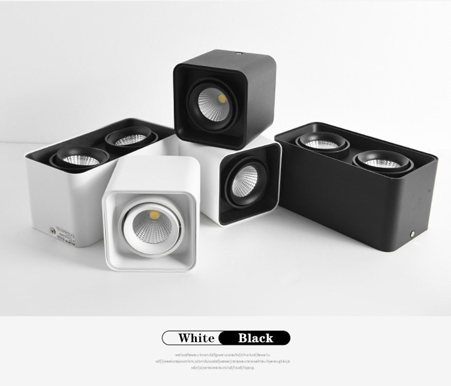 Square Surface Mounted Ceiling Downlight lamp 7W 14W ceiling led lights AC110V 220V cob led spot lights Ceiling Fixtures Lighting