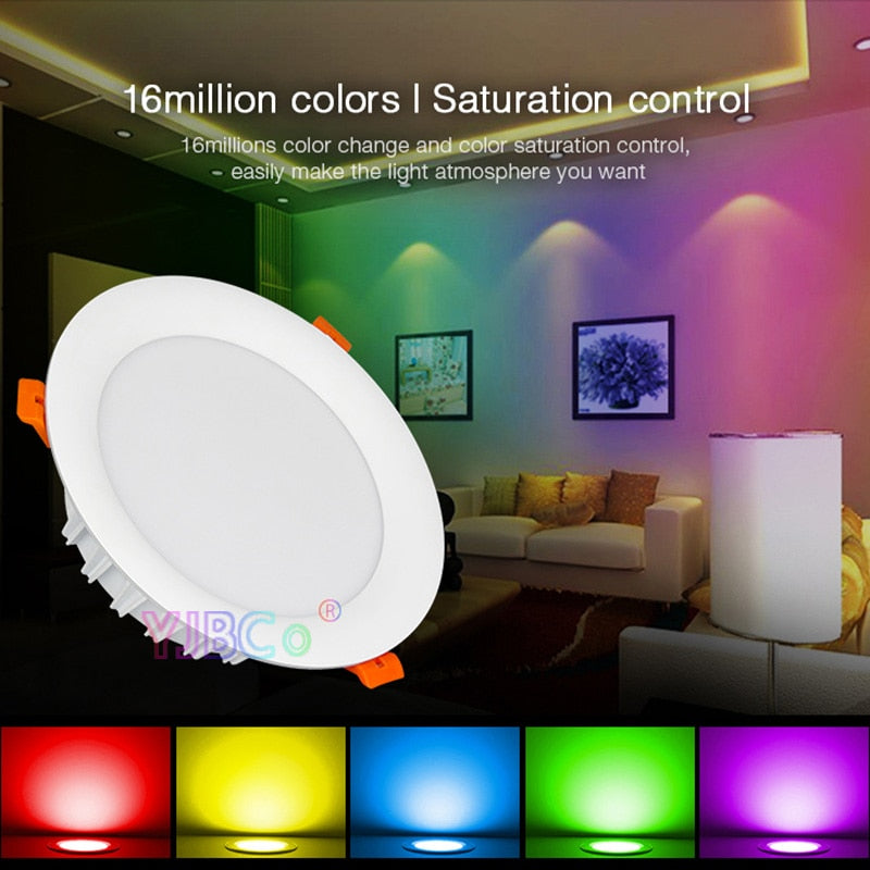 Miboxer LED Downlight 18W RGB+CCT FUT065 AC 100V-240V Round Brightness adjustable LED Ceiling Downlight
